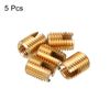 sourcing map Self Tapping Threaded Inserts, 5pcs Inner M8-1.25 Outer M12x15 Brass Slotted Thread Repair Inserts Nuts
