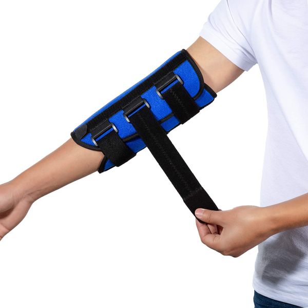 Elbow Brace, Night Splint Support for Cubital Tunnel Syndromean, Ulnar Nerve , Stabilizer Brace for Fix Elbow, Prevent Excessive Bending at night, Fits Left and Right Arms,Women, Men (L)