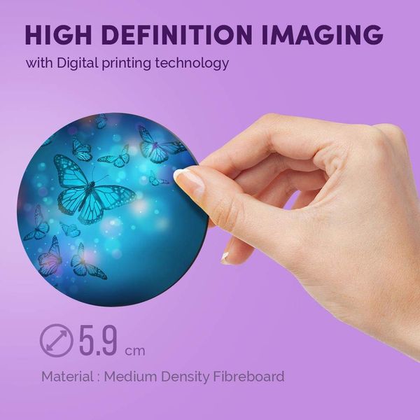 1 x Round MDF Magnet - Luton England Travel Holiday UK Map 45632