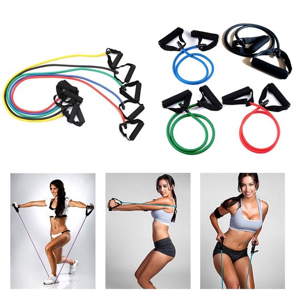 Kasstino 1x Yoga Resistance Band Elastic String Slim Fitness Exercise Latex Tube Workout