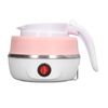 Foldable Travel Electric Kettle, Quick Boiling Folding Electric Kettle for Office (Pink)