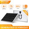 12 Volt 100 Watt Solar Panel Monocrystalline PV Module RV Camping Home Off Grid