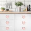 YYMSEN 6 Pcs Brass Knobs Drawer Pulls Handles Heart-Shaped Gold Cabinet knobs, Suitable for Bathroom Drawer Kitchen Door Pulls Handles Heart-Shaped Handles (Pink)