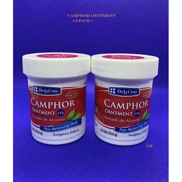 Camphor Ointment 11 %    De La Cruz  ( 2 Pack ) 2 .5 oz