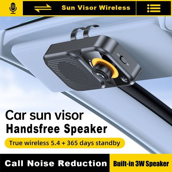 Car Speakerphone Hands-Free Kit Hi-Fi Speaker Bluetooth Auto Multipoint Phone 