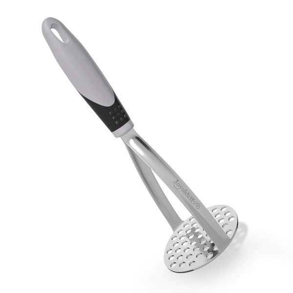 Joyoldelf Heavy Duty Potato Masher, Stainless Steel Integrated Masher Kitchen Tool & Food Masher/Potato Smasher with Non-slip Handle, Perfect for Bean, Vegetable, Fruits, Baby Food, Avocado, Meat