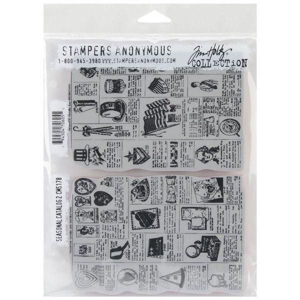 Stampers Anonymous Seasonal Catalogue No. 2 Cling Rubber Stamp Set, Synthetic Material, Multi-Colour, 24.7 x 18.6 x 0.6 cm