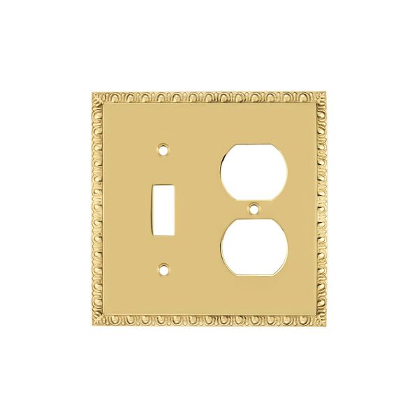 Nostalgic Warehouse Egg & Dart Deco Electrical Outlet Switch Plate Cover