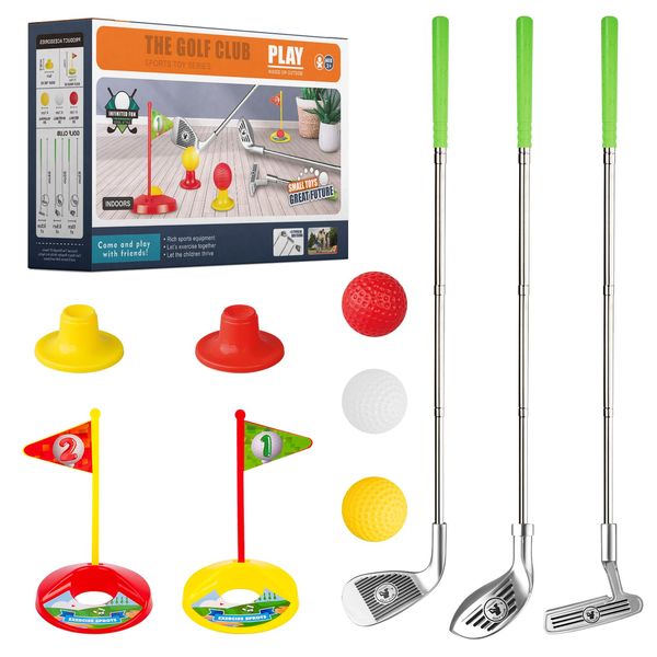 Liberry Kids Golf Clubs for 3 4 5 6 Years Old, Retractable Toddler Golf Set with Storage Bag, Outdoor Indoor Sports Toy for Boys Girls Birthday Gift