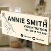 Personalised Violin Tuition Sign - Small teaching lessons notice for tutors