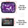 Tablet Sleeve Carrying Case w/Hidden Handle - Purple Butterfly