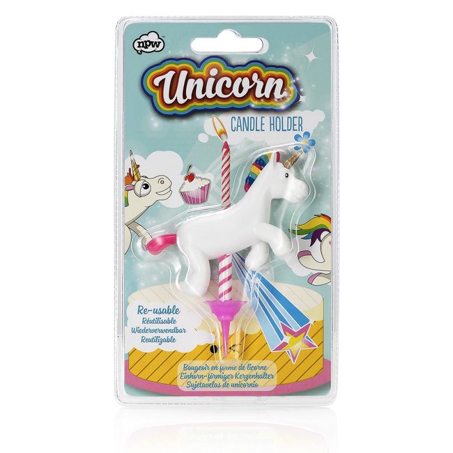 NPW-USA Novelty Unicorn Birthday Candle Holder