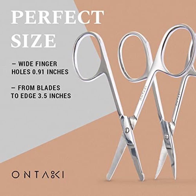 Nose Scissors 3.5 Curved Rounded Tip Grooming Scissor