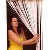 Caravan/RV Door Curtain,Bug Blind,Fly Blind,Strip Blind-SOFT PINK & WHITE