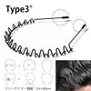 Headband, Set of 3, Men's, 3 Types, Painless, Rust Resistant Plating, Spring, Hair Band, Corrugated Shape, With Comb, Anti-Slip, Black, Simple, Bangs, Secure, Stylish, Hair Ornament, Face Wash, Women's, Unisex