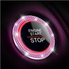 Car Bling Crystal Rhinestone Engine Start Ring Decals, 2 Pack Car Push Start But