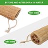 Natural Loofahs, 6 Pack Organic Natural Bath Loofahs Luffa Exfoliating Body Scrubber Sponges for Men Women for Deep Cleaning, with 2 PCS Wall Hooks