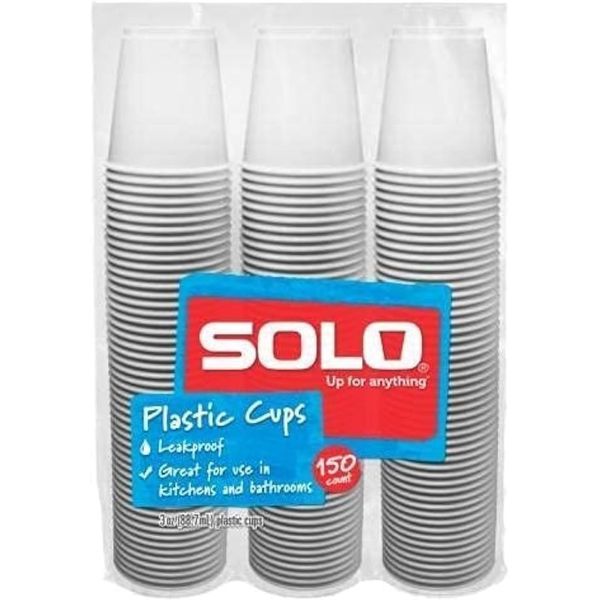 3-Ounce Plastic Bathroom Cups, 150-Count Package (150)