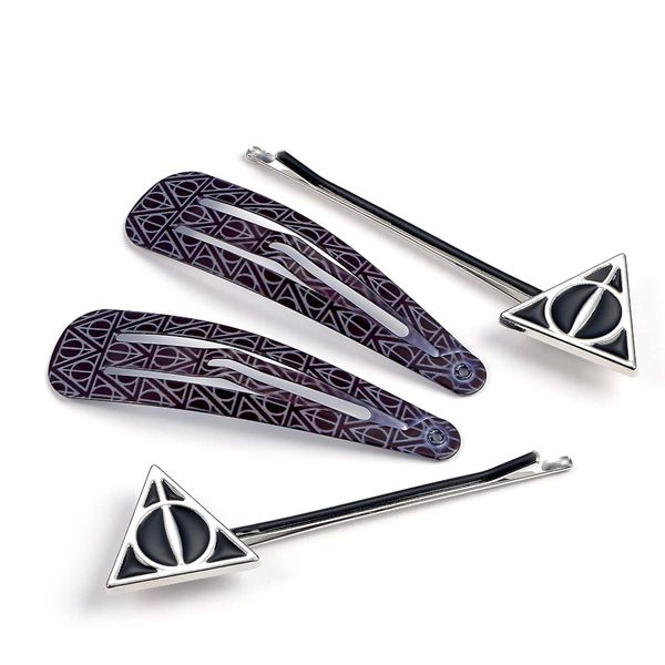 Official Harry Potter Deathly Hallows Hair Clip Set by The Carat Shop