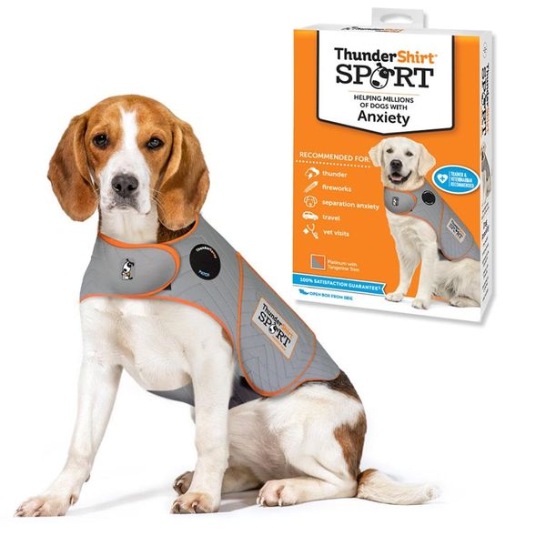 ThunderShirt Sport Platinum Dog Anxiety Jacket Medium