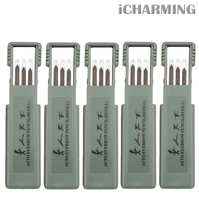 Charming Yeocheonha Auto Eyebrow Pencil Refill 5ea (3 cores included), 1 black