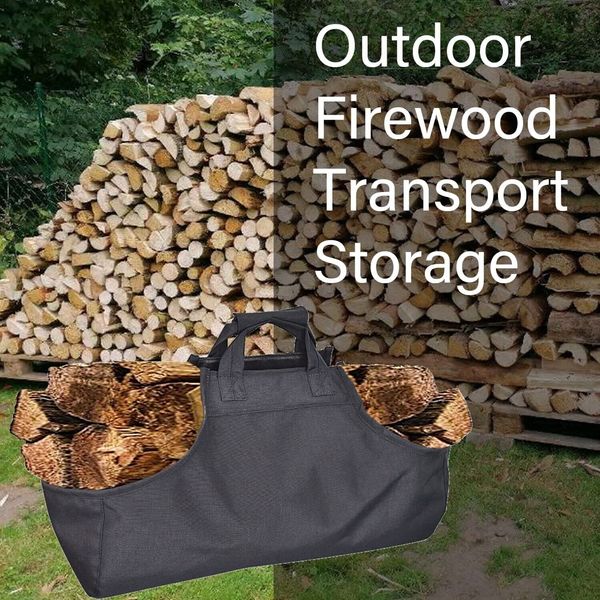 Firewood Carrier Bag, Pet Bag Waterproof Logs Tote Bag Indoor Firewood Holder