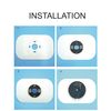 MODERN WAVE - Google Nest Thermostat Wall Plate Imperfections Cover 1-Pack (Rectangular, White)