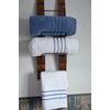 Towel rack from wine barrels