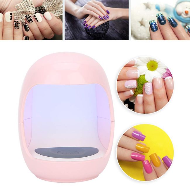 Mini Nail Dryer Lamp Portable UV Gel Nail Lamp for Single Finger USB UV Gel Polish Nail Lamp Quick Drying Nail Curing Lamp Manicure Tools USB(Pink)(pink)