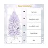 White Artificial Christmas Tree, 9FT Artificial Pine Tree w/Premium PVC Needl...