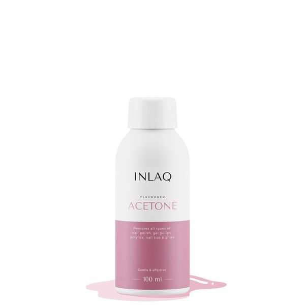 INLAQ® Acetone Gel Polish Remover | Removes Gel, Acrylics, Tips, and Glues | 100% Nail Varnish Remover | Solvent & Degreaser | 100 ml