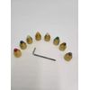 Gemstone Extensions 8pc Set Silver for Chakra Solfeggio Tuning Forks Allen key