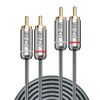 LINDY 35347 3m Dual Phono Audio Cable with CROMO Connectors