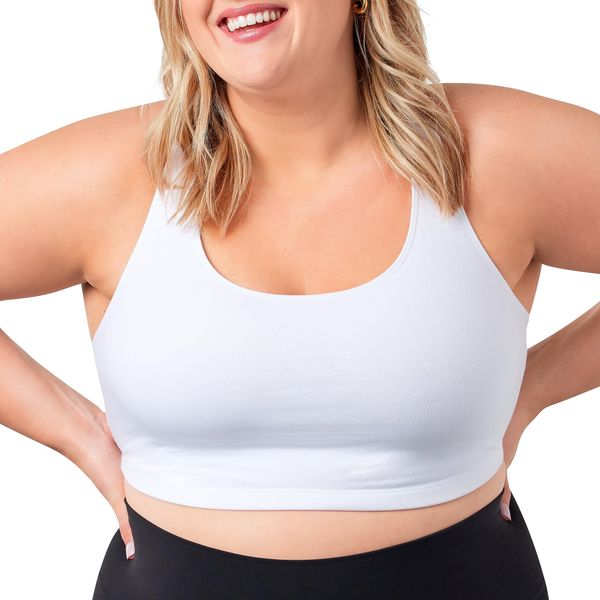 Leading Lady Sports Bra for Women - The Serena Wirefree Sports Bra - White