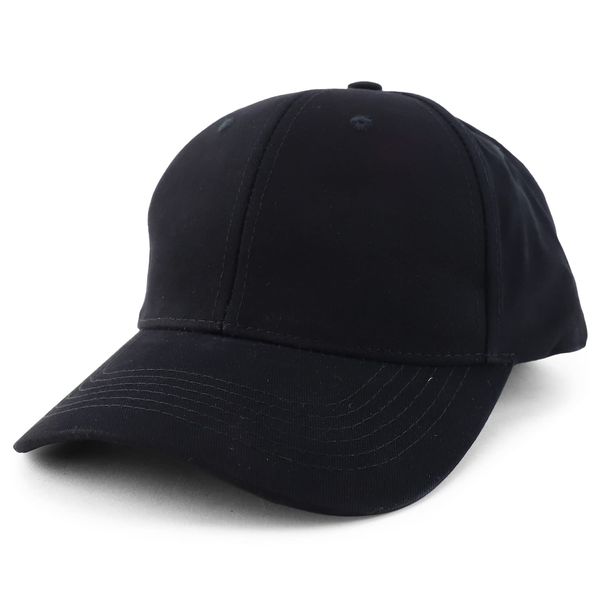Armycrew 2XL Oversized Soft Brushed Cotton Baseball Cap - Black - 2XL