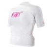 Body Glove Wetsuit Women's Basic Fitted Short Arm Rashguard, White, Medium