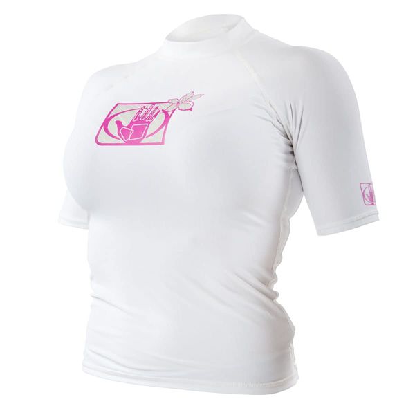 Body Glove Wetsuit Women's Basic Fitted Short Arm Rashguard, White, Medium