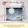 20x16 Minimalist  White Winter Deer Canvas Wall Art