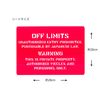 OFFLIMITS Military Stencil Sheet 7.9 x 11.0 inches (20 x 28 cm)