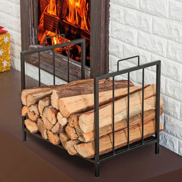 13'' W Metal Log Rack,Firewood Rack,Metal Firewood Holder