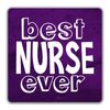 Shopagift Best Nurse Ever 2 Pack Coasters - 9cm x 9cm