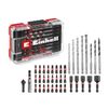 Original Einhell M-CASE 39-piece impact-resistant accessory set (25 mm bits, metal drill bits, wood drill bits, stone drill bits, 60 mm bit holder, socket spanner, countersink incl. storage box)