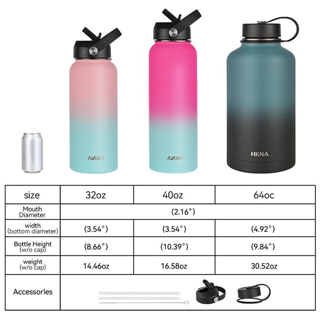 32 OZ Stainless Steel Vacuum Thermos - Portable Insulated Travel Flask  Bottle