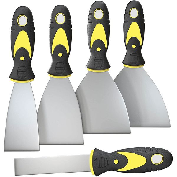 5Pcs Putty Knife, Set, 1" 2" 3" 4" 5" Scraper, Spackle Knife, Paint Scraper, ...