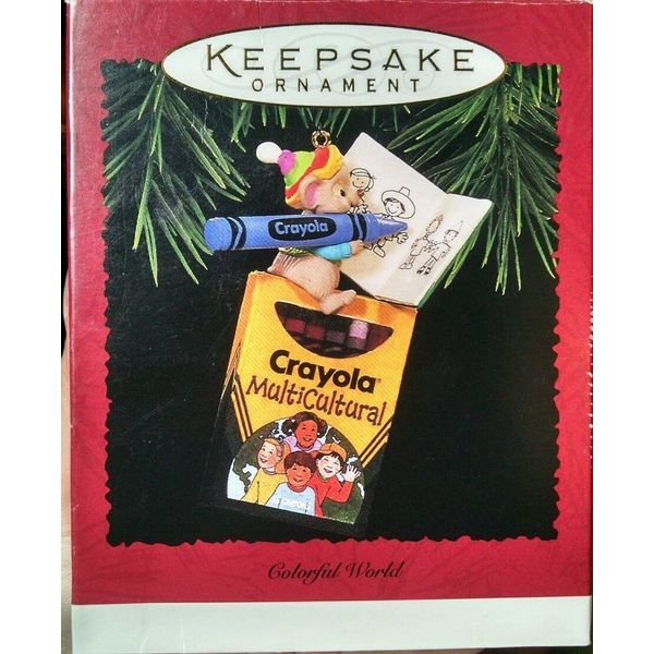 Hallmark 1995 Keepsake Crayola Colorful World Ornament multicultural New