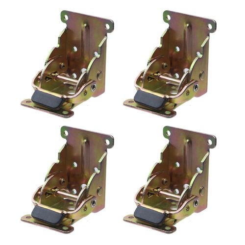 LC LICTOP Self Locking Folding Table Leg Hinges 90 Degree Foldable Support L Bracket for Chair Bad Cabinet Door Workbench Furniture Hardware Zinc Alloy 2.53in x 2.68in Yellow 4Pcs