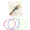 Dilwe Ukulele Strings Set, 4 Pcs/Set Colorful Nylon Strings Replacement Part Accessory for Ukulele