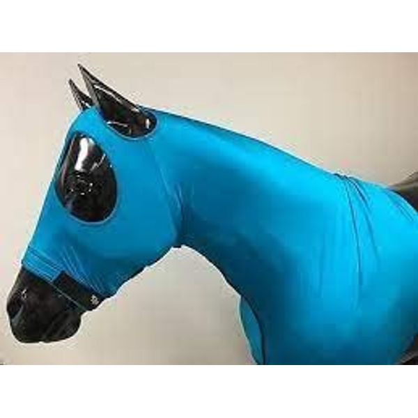 Sleazy Sleepwear for Horses X-Large Solid Zipper Stretch Hood - Teal