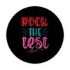 Rock The Test Testing Day Retro Motivational Teacher Student PopSockets Swappable PopGrip