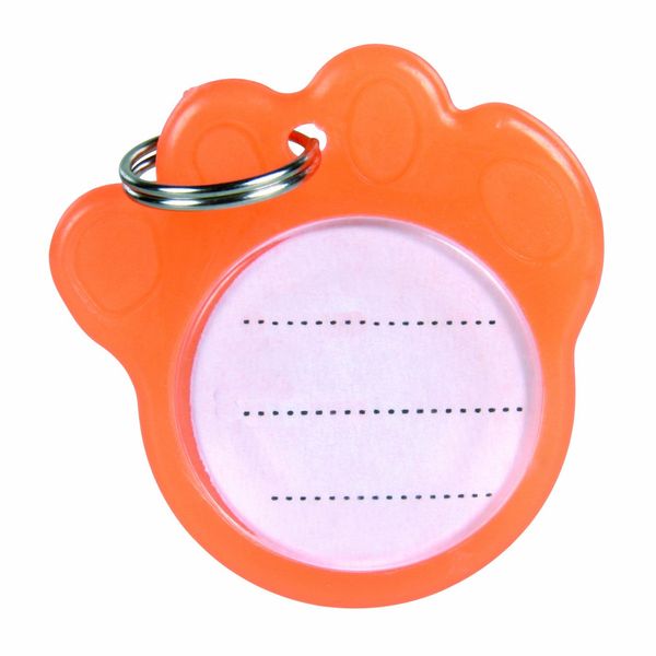 Trixie Safety I.D. tag, phosphorescent, ø 3.5 cm, orange